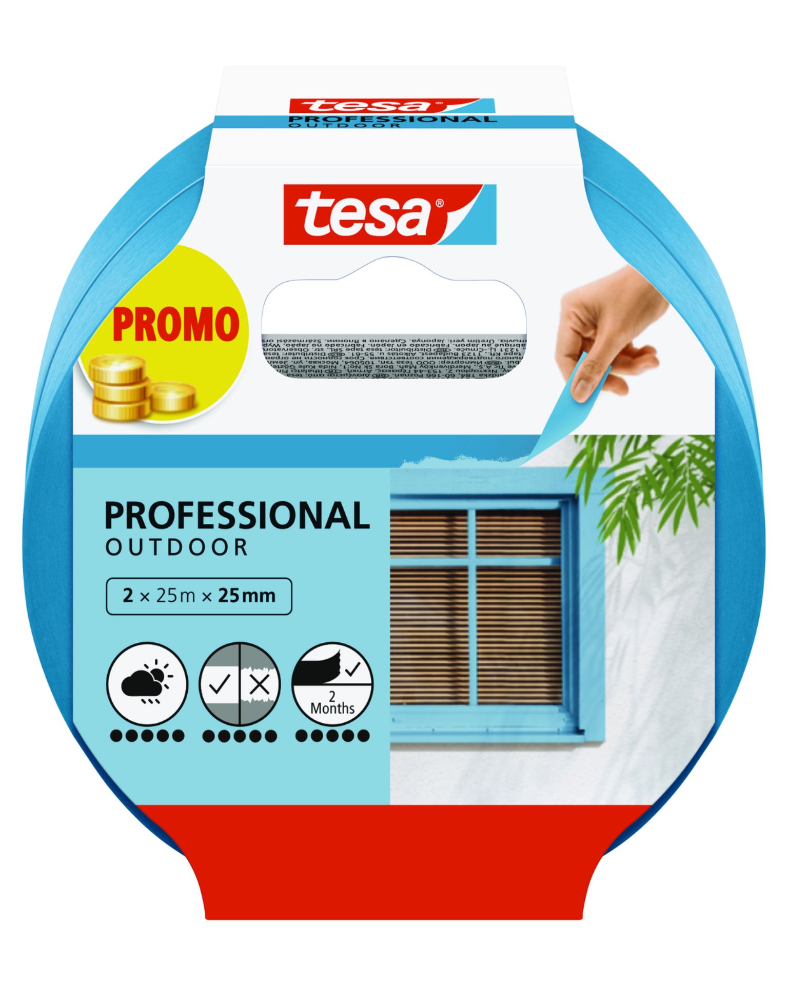 Bilde av Tesa Maskeringstape Precision Ute 2 Pk - 25mm X 25 M